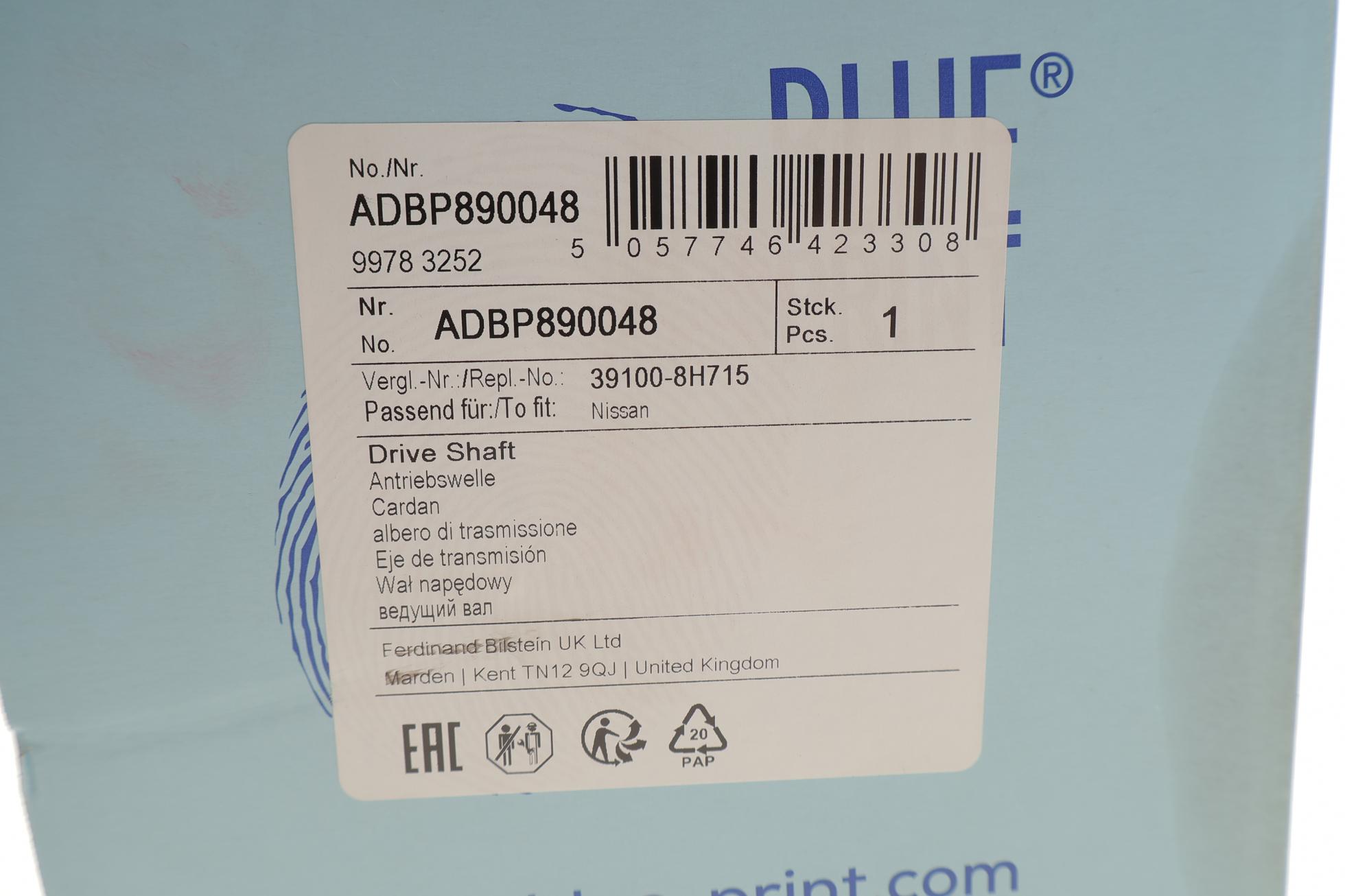 ADBP890048 BLUE PRINT